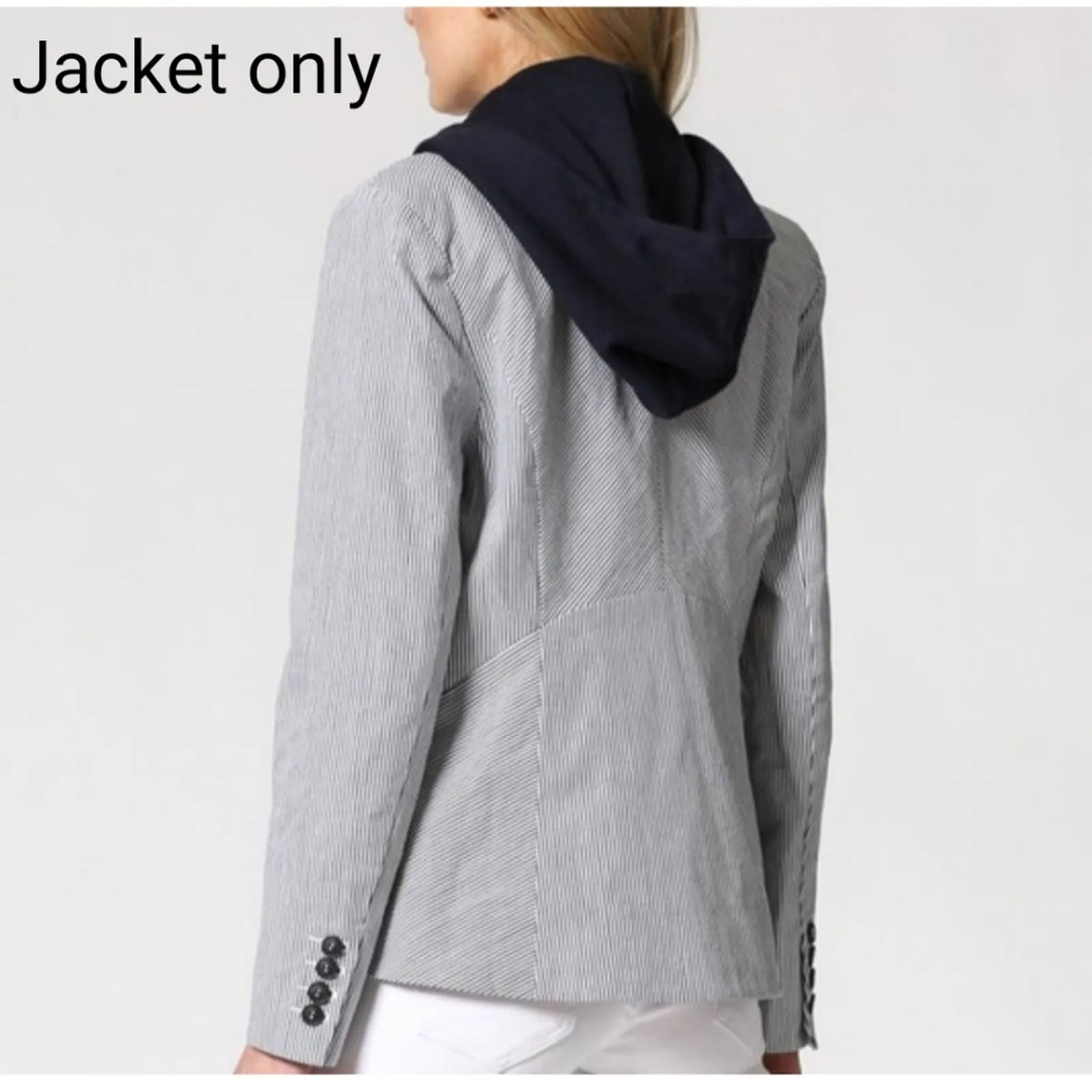 Fate One Button Pinestripe Jacket Blazer Large