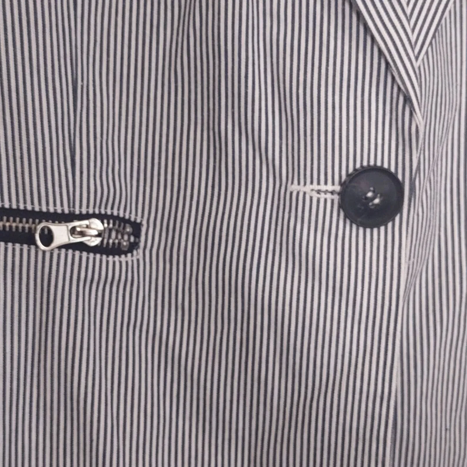 Fate One Button Pinestripe Jacket Blazer Large