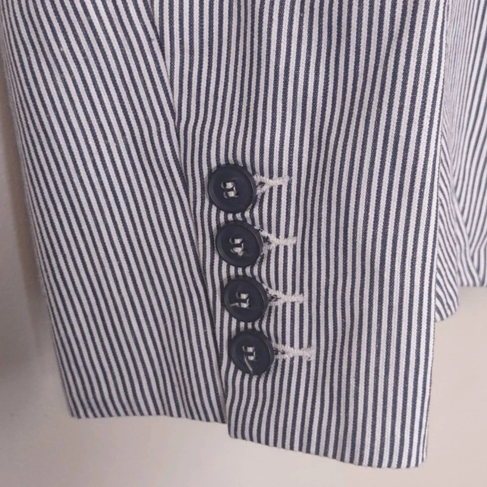 Fate One Button Pinestripe Jacket Blazer Large