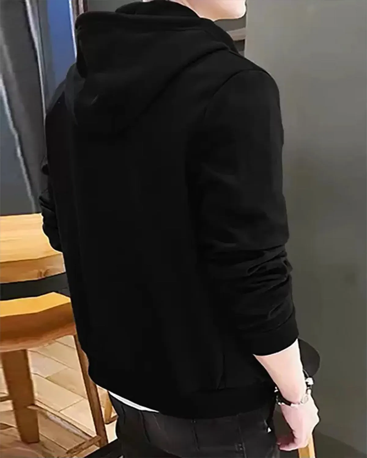 Golden Stripe Jacket - Black