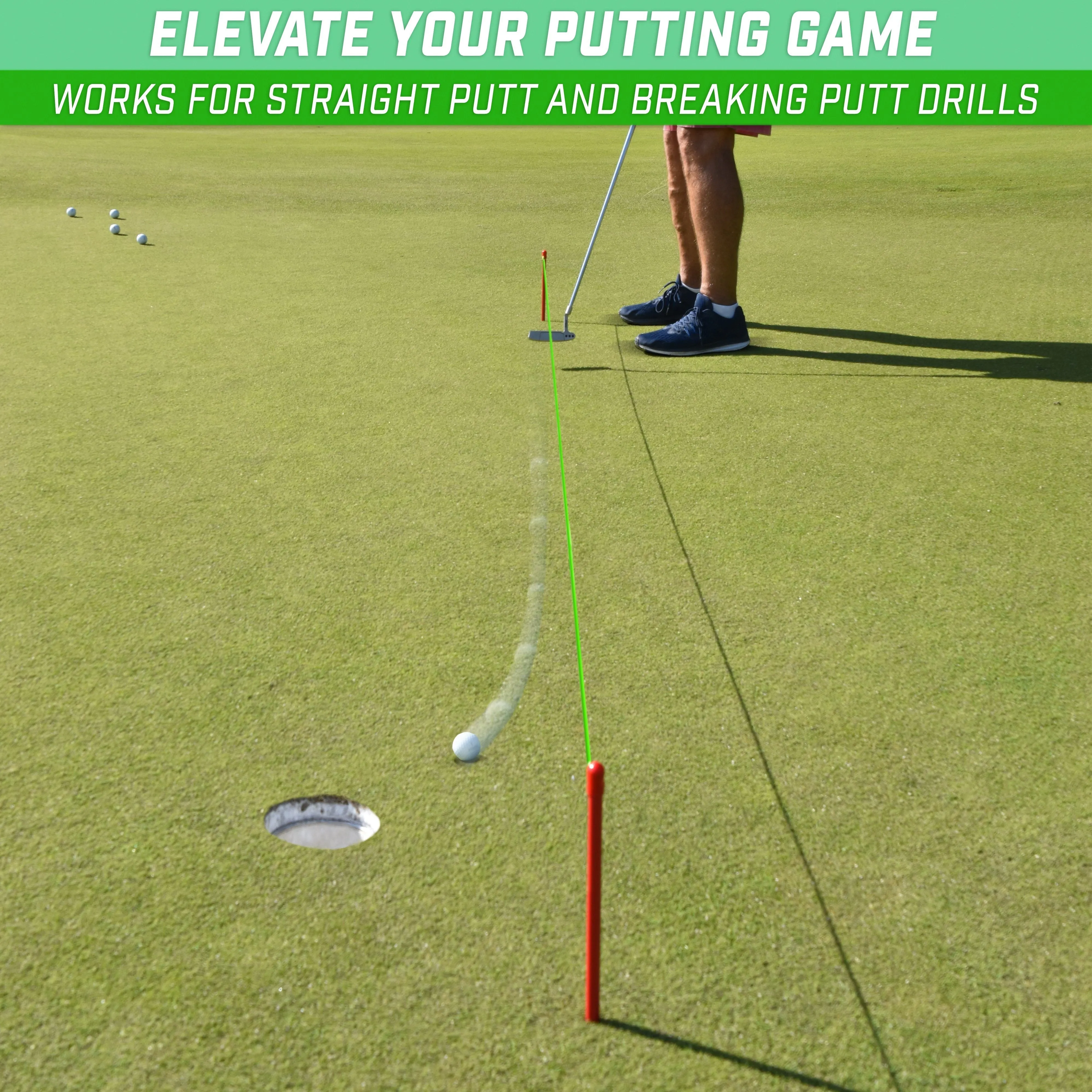 GoSports DOWN THE LINE Golf Putting String Aid