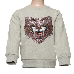 GREY BOBCAT SWEATER DOE