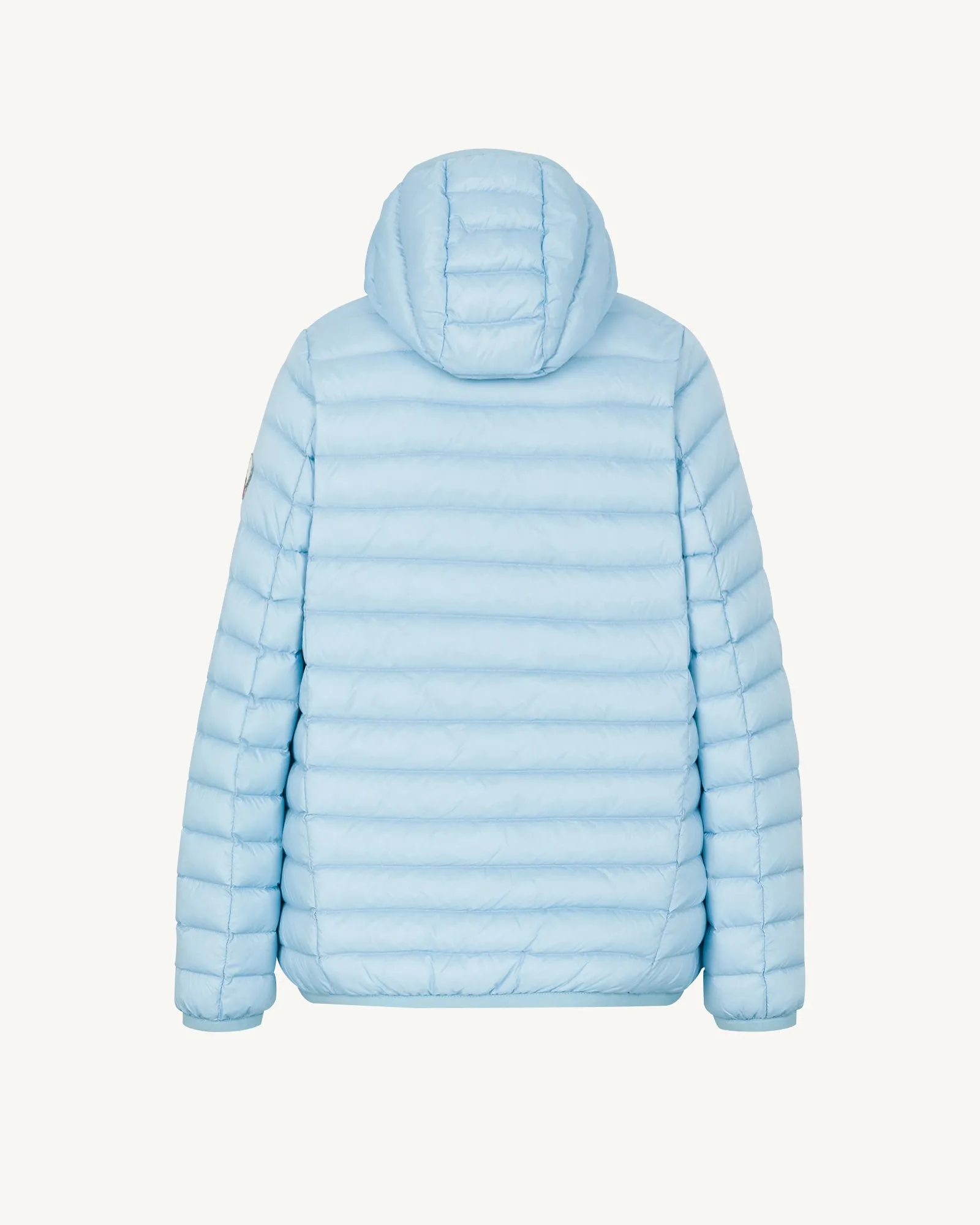 Heaven blue Hugo kid's lightweight hooded puffer jacket