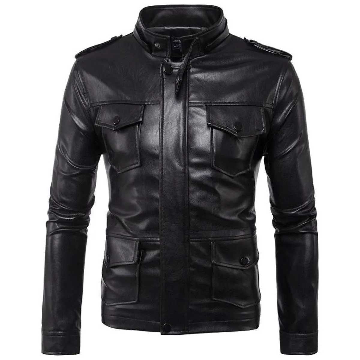 Hooded Leather Jacket