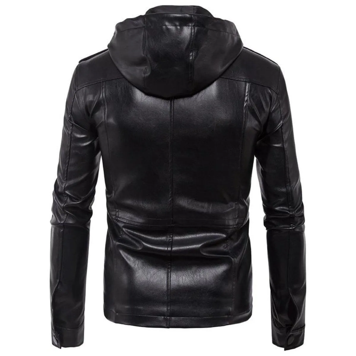 Hooded Leather Jacket