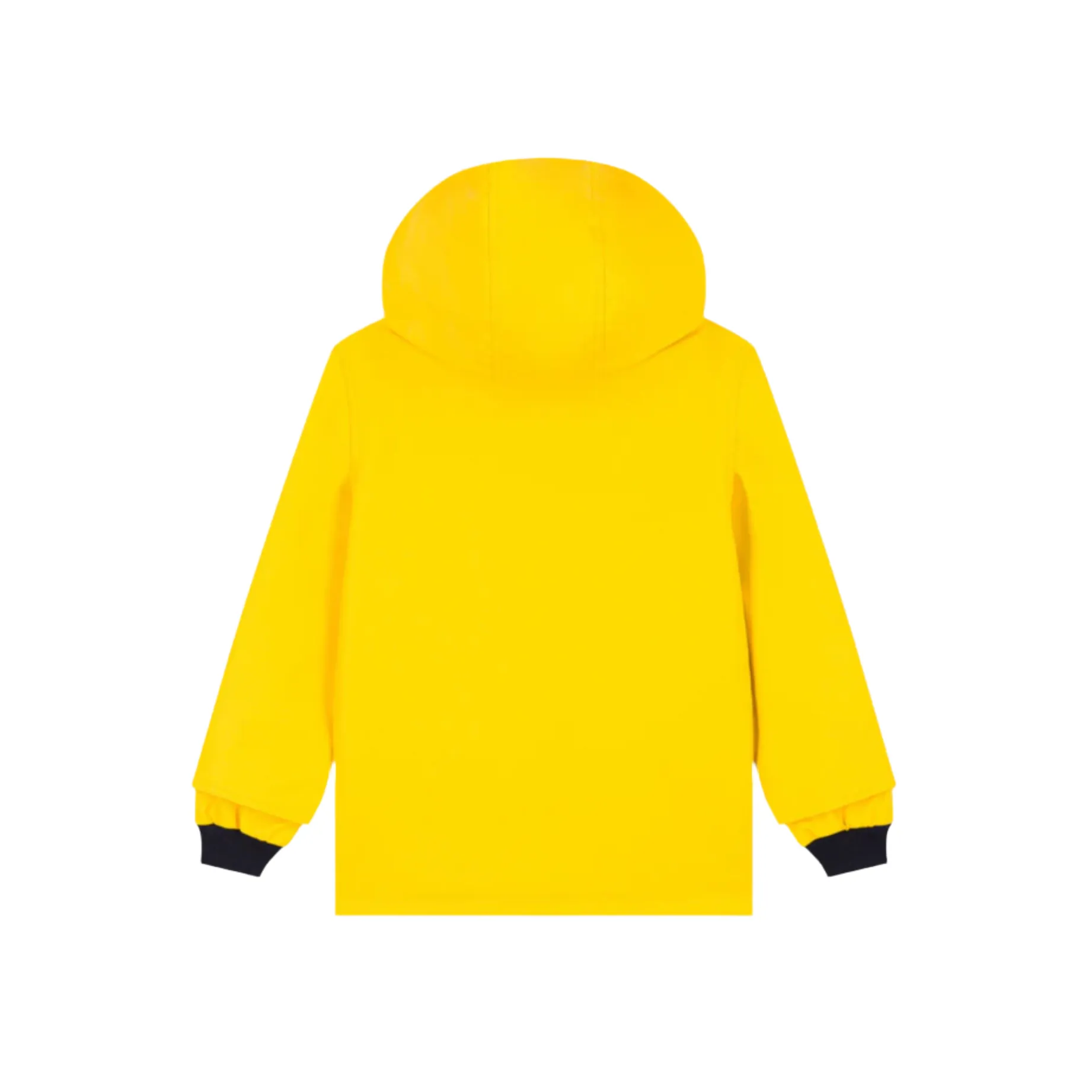 hooded rain jacket yellow