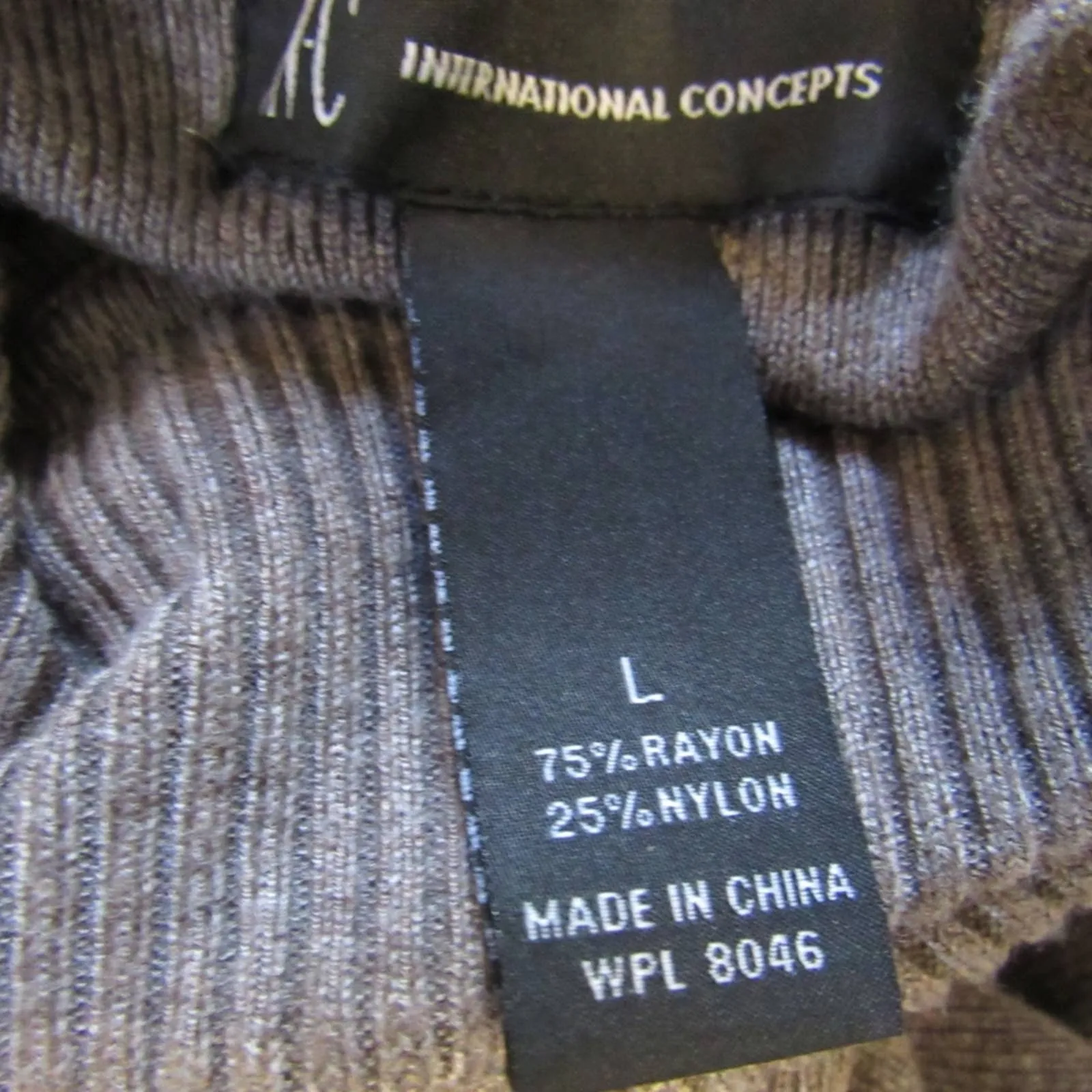 INC Ribbed Turtleneck Belted Sweater Dress in Heather Mouse Large