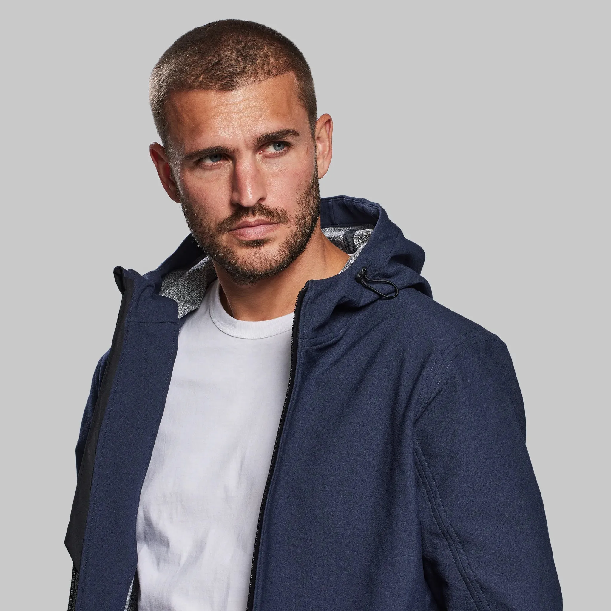 Indestructible Hooded Jacket. Navy edition