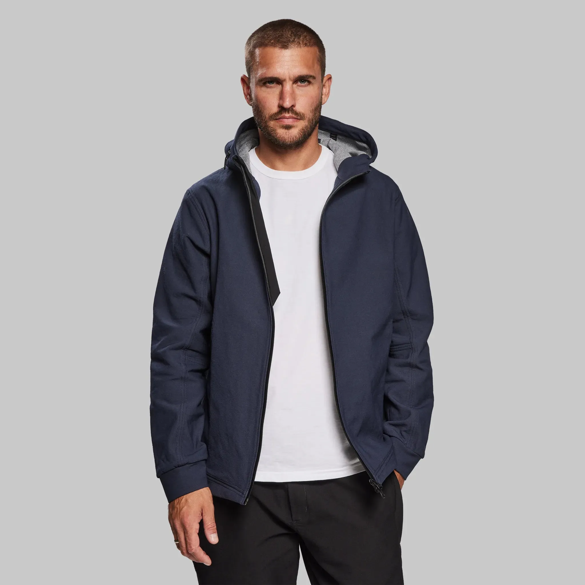 Indestructible Hooded Jacket. Navy edition