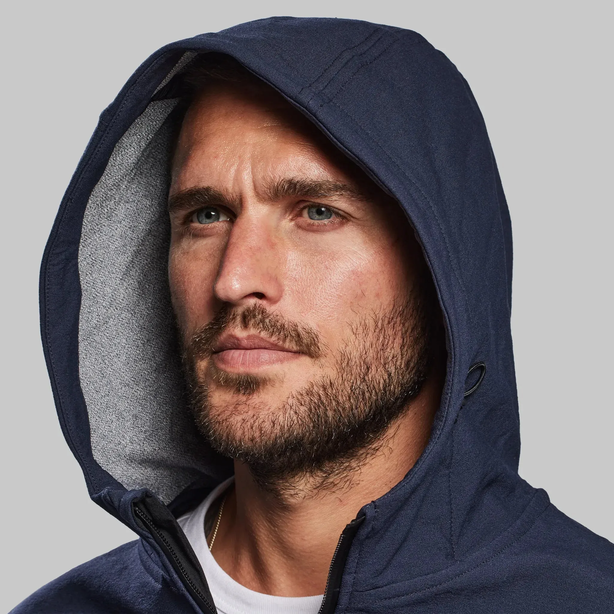 Indestructible Hooded Jacket. Navy edition
