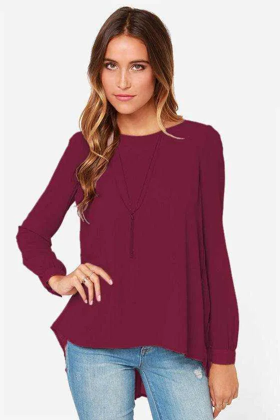 Ivy Lane Full Size Round Neck Back Pleated Blouse