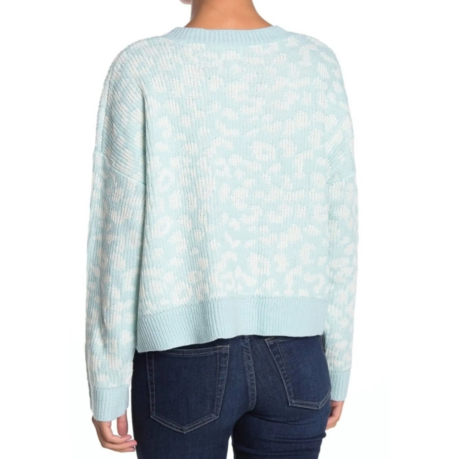John & Jenn Leopard Print Dolman Sleeve Sweater