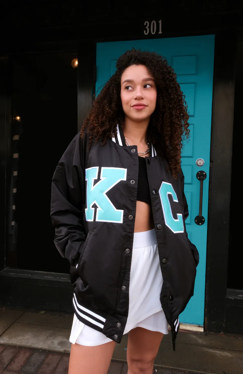 KC Teal  Varsity Jacket