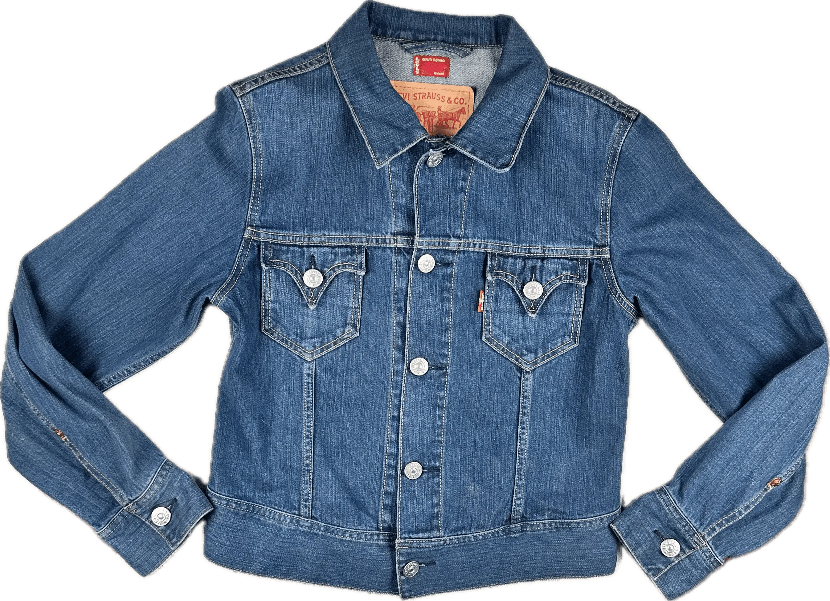 Levis 90's Vintage Classic Red Tab Ladies Denim Jacket - Suit Size M
