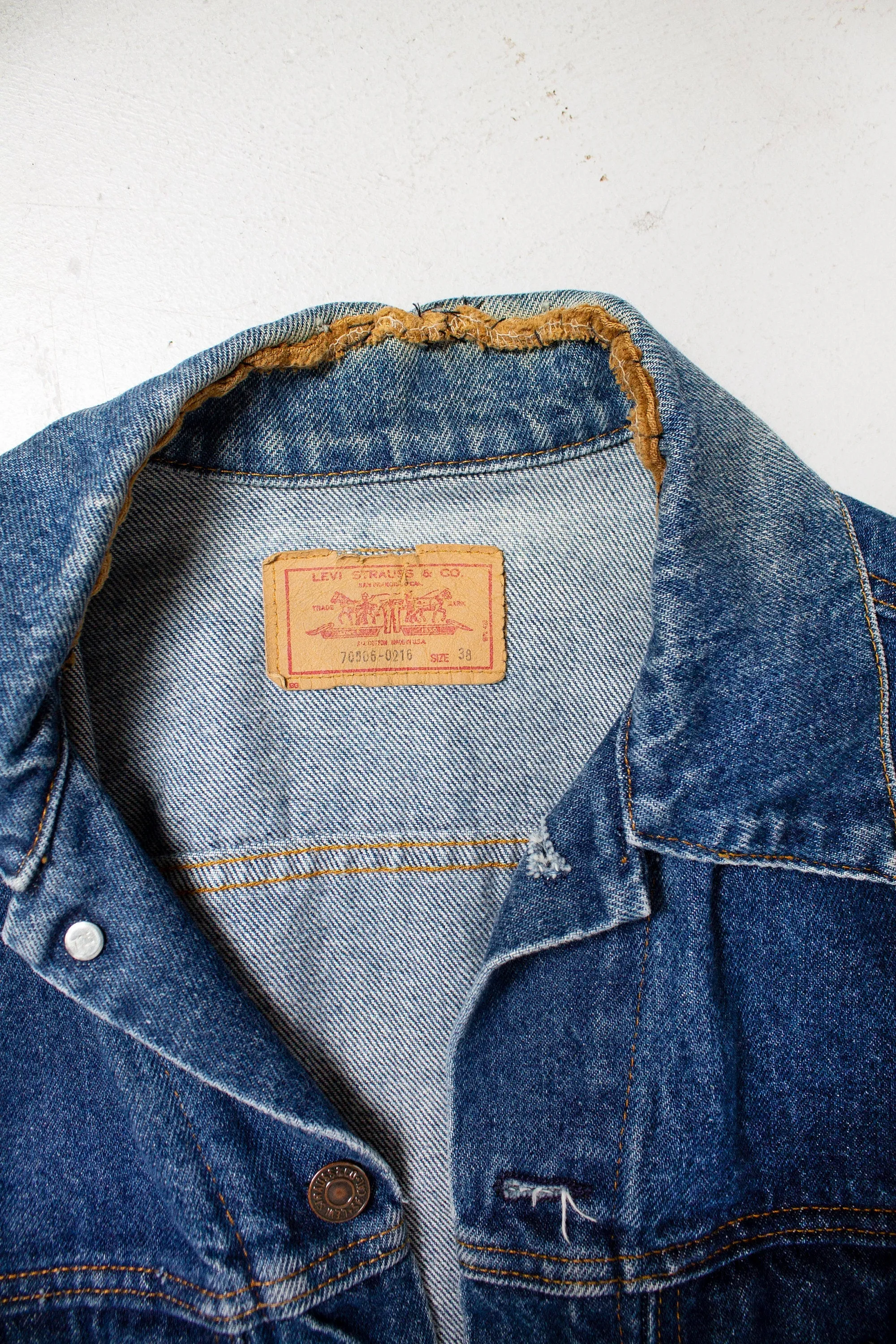 LEVI'S Denim Jacket 1980s Blue Jean Medium 38"