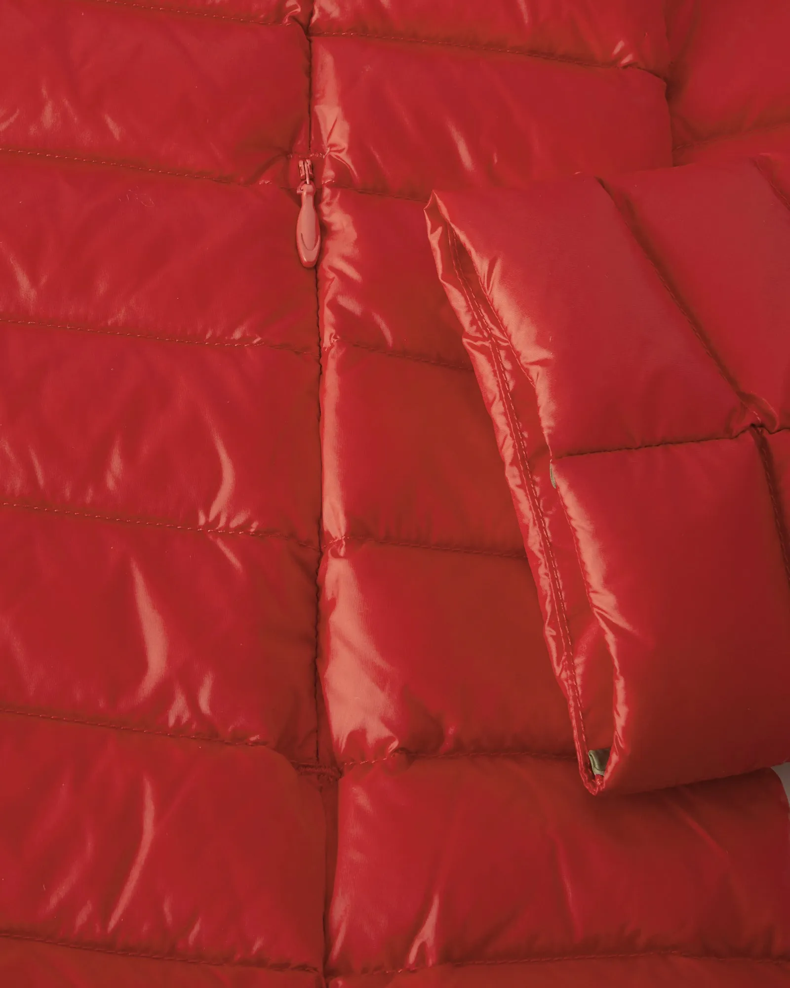 Lightweight hooded down jacket Fire red Cloe