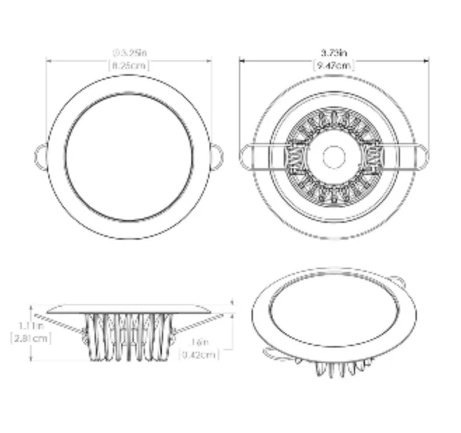 LUMITEC MIRAGE - FLUSH MOUNT DOWN LIGHT - GLASS FINISH/POLISHED SS BEZEL - WHITE NON-DIMMING p/n 113113