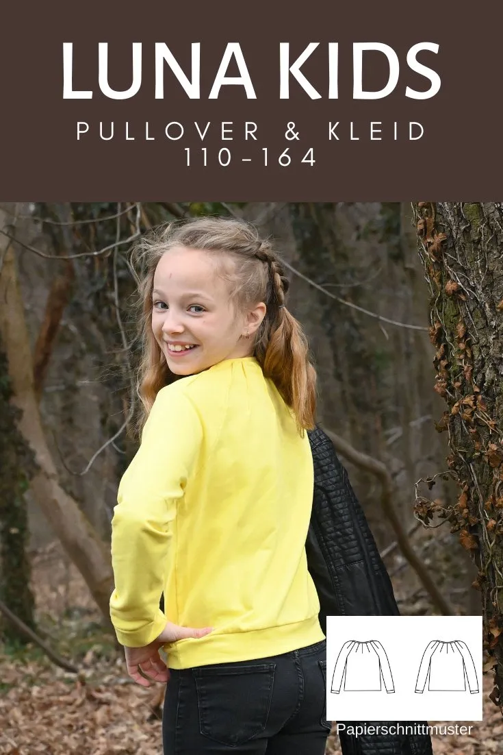 Luna Kids - Pullover mit Biesen (Papierschnittmuster)