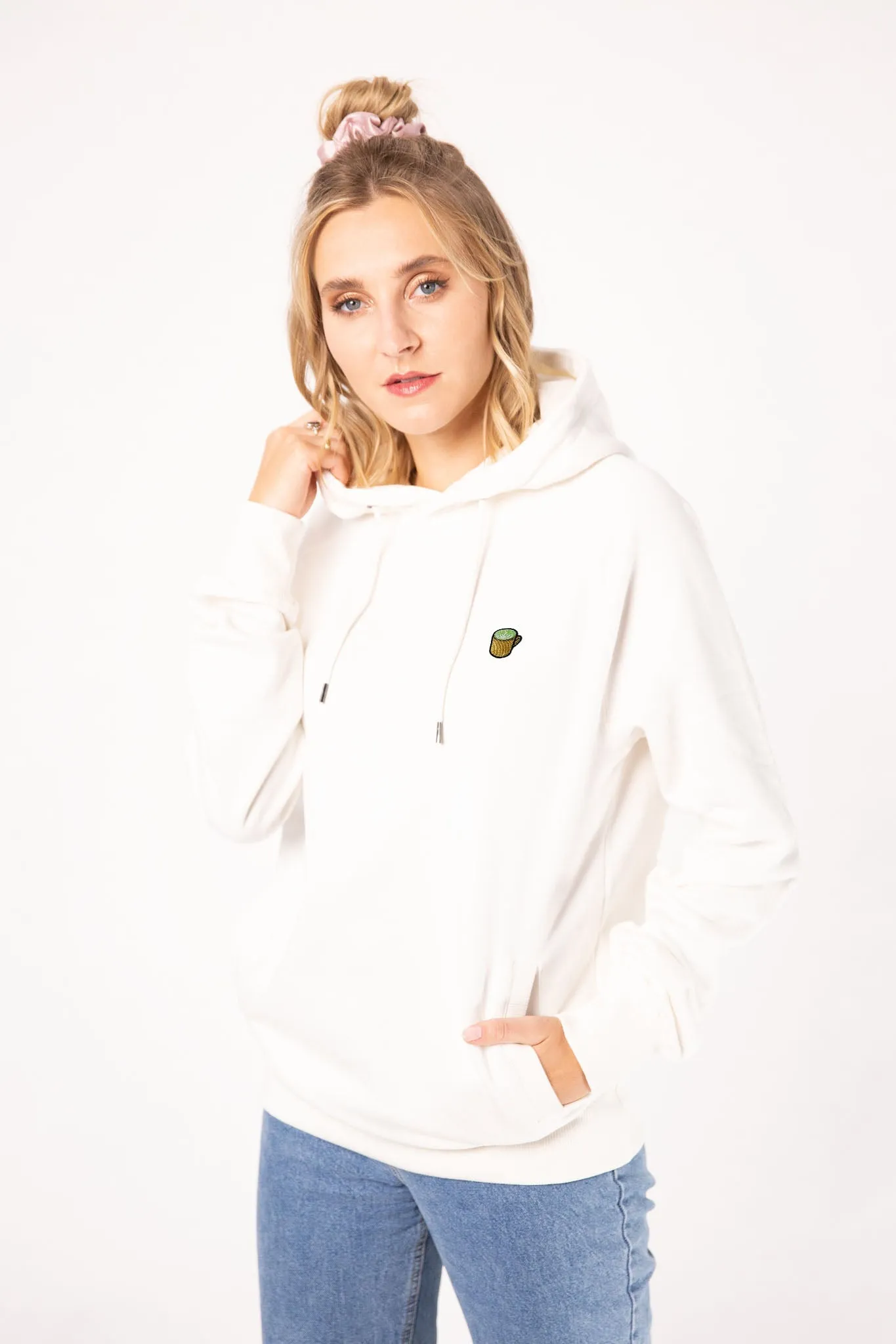 Matcha Latte | Bestickter Frauen Bio Baumwoll Hoodie