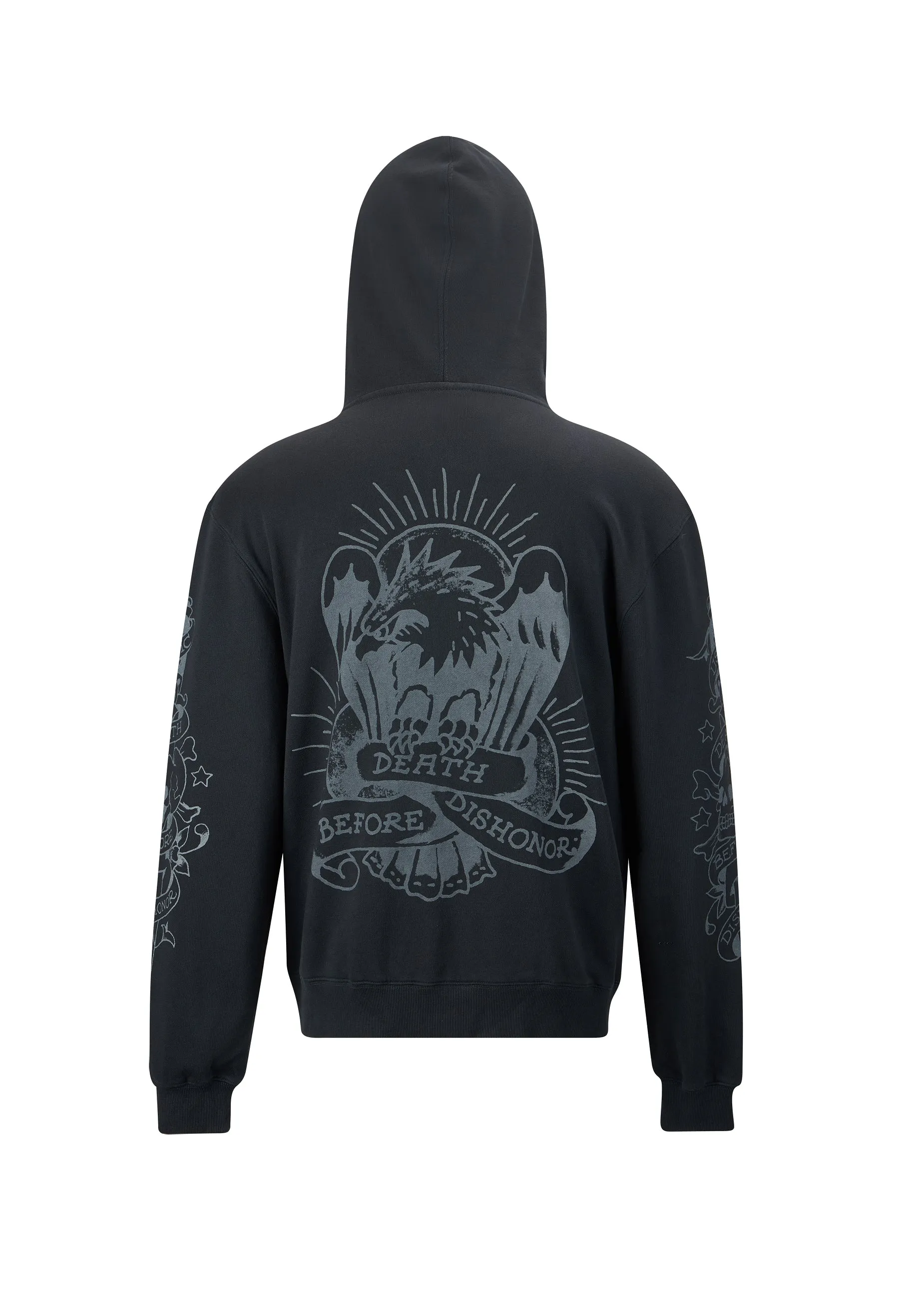 Mens Death-Before Mono Hoodie - Black