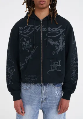 Mens Death-Before Mono Hoodie - Black