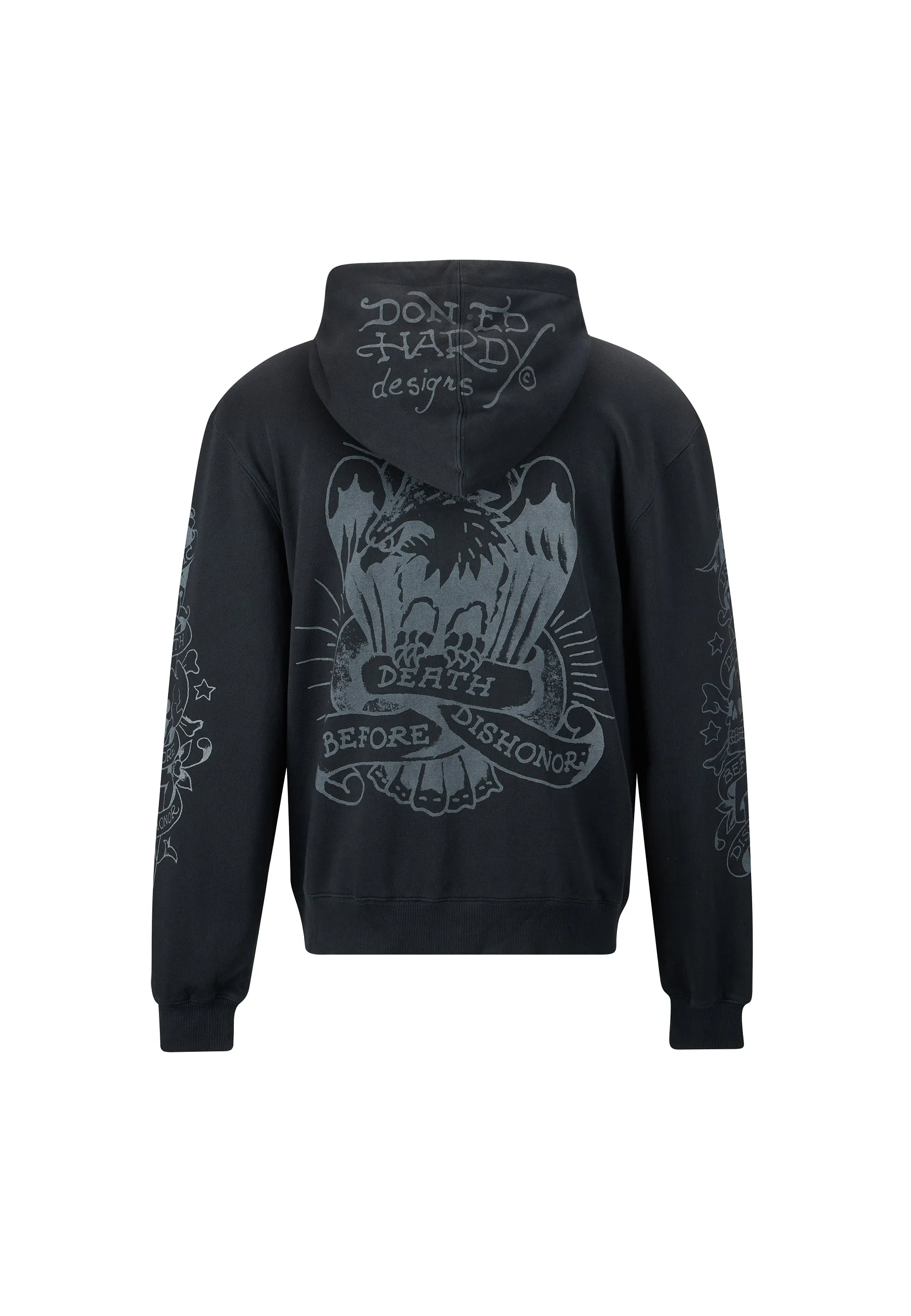 Mens Death-Before Mono Hoodie - Black