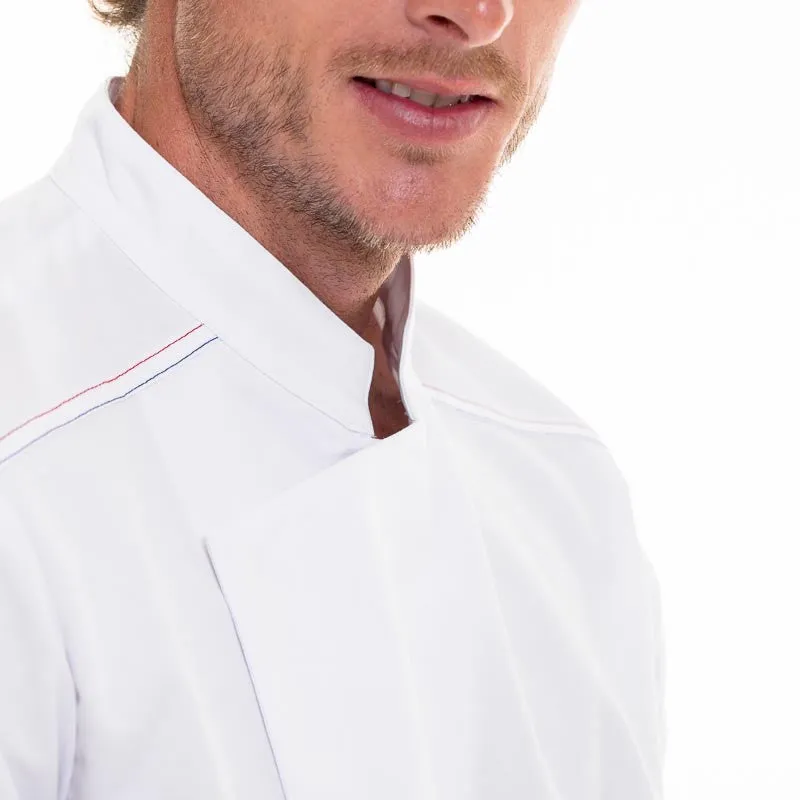 Men's White Long Sleeve Kitchen Coat Aspin - ROBUR