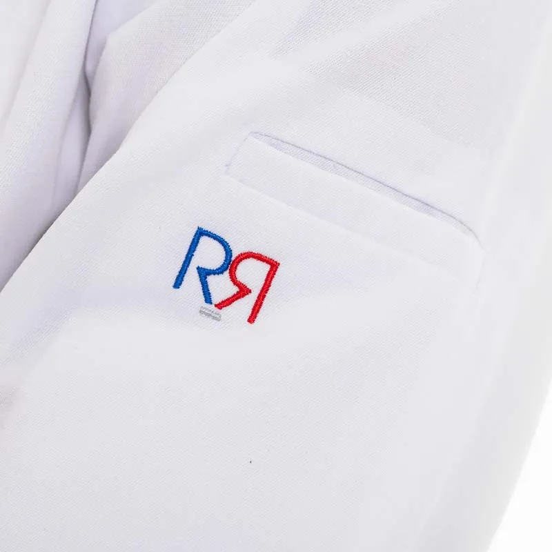 Men's White Long Sleeve Kitchen Coat Aspin - ROBUR