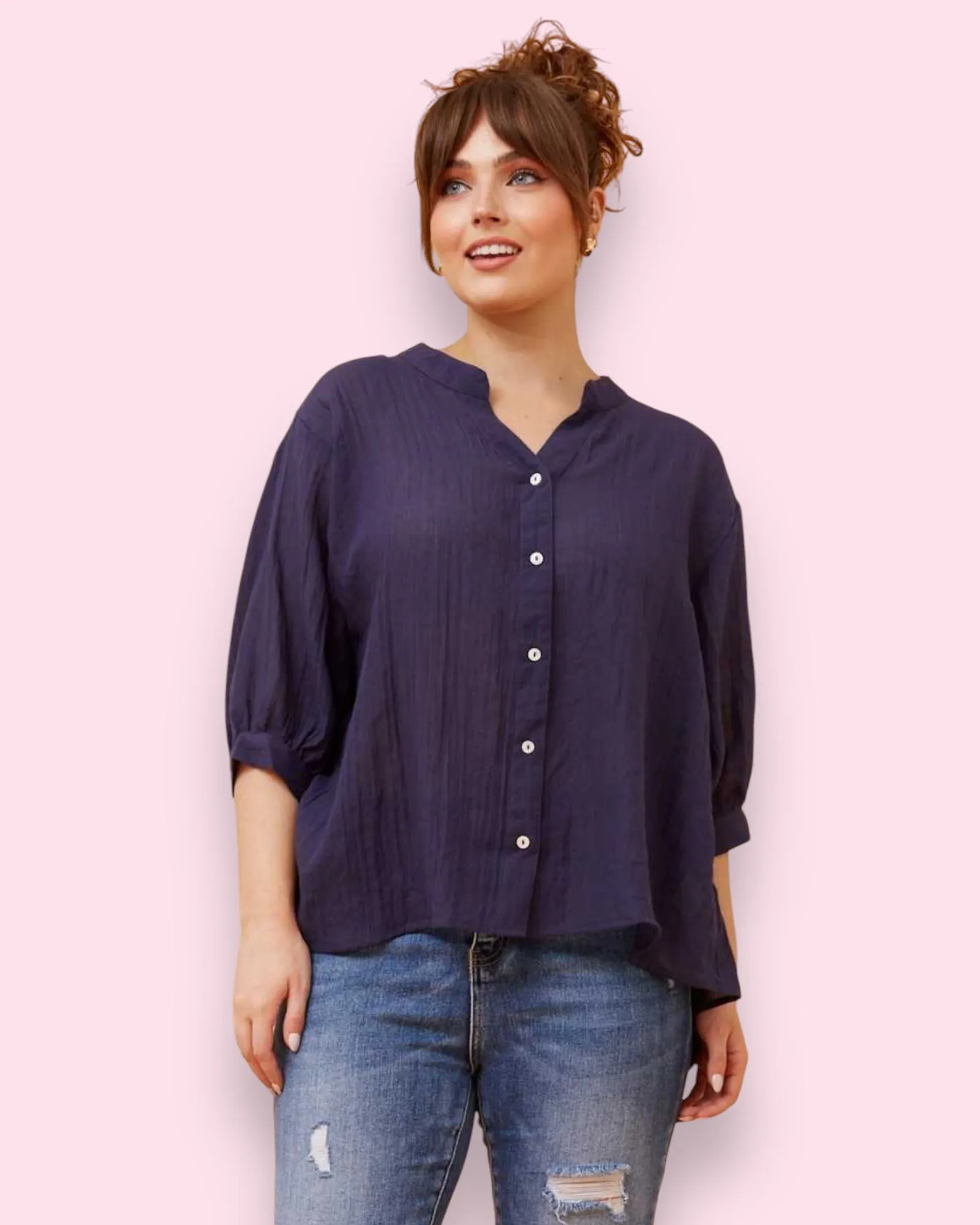 Mia Shirt - Navy
