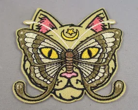 Moth on Magical Cat Iron on Patch 1pc J253