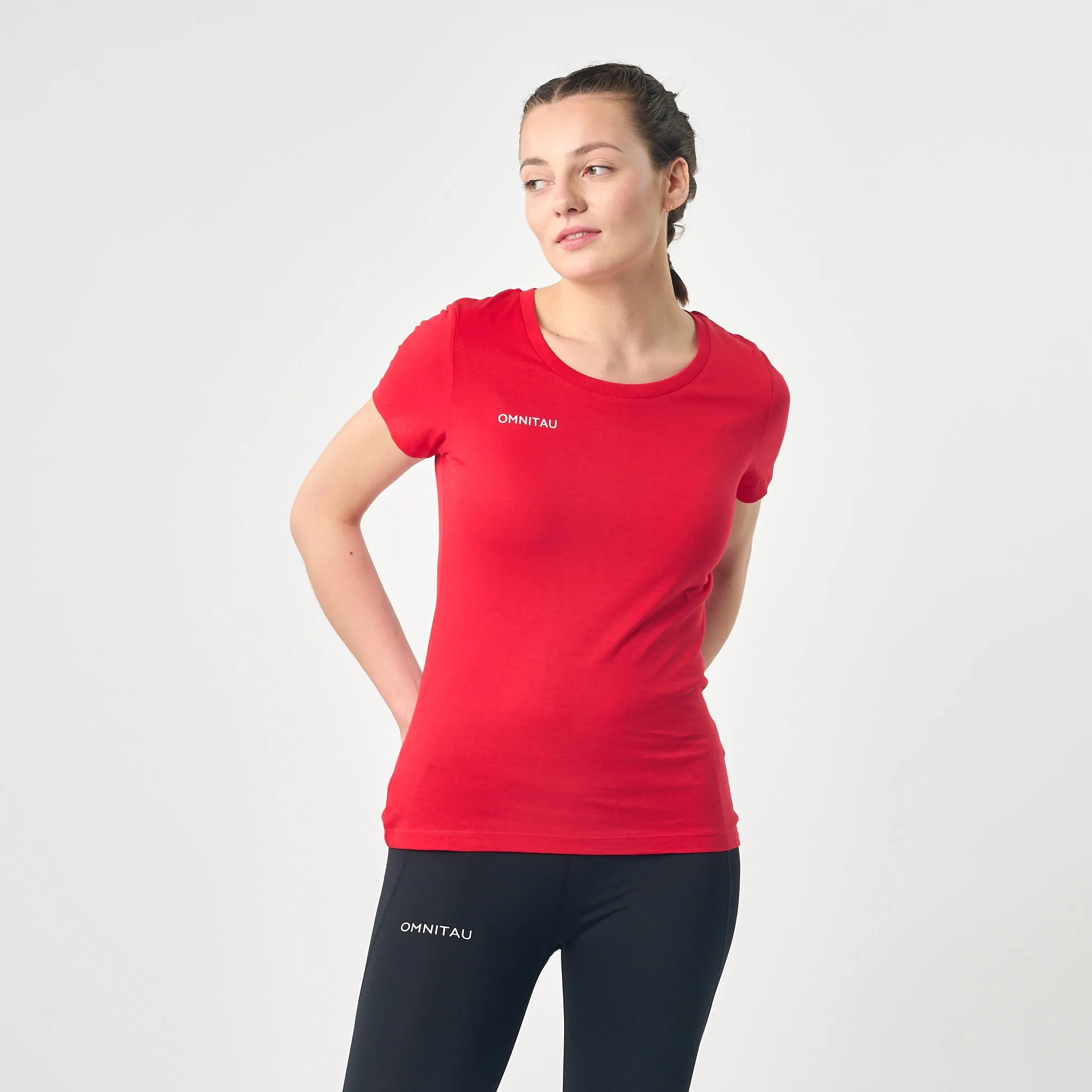 Omnitau Women's Team Sports Organic Cotton T-Shirt - Red