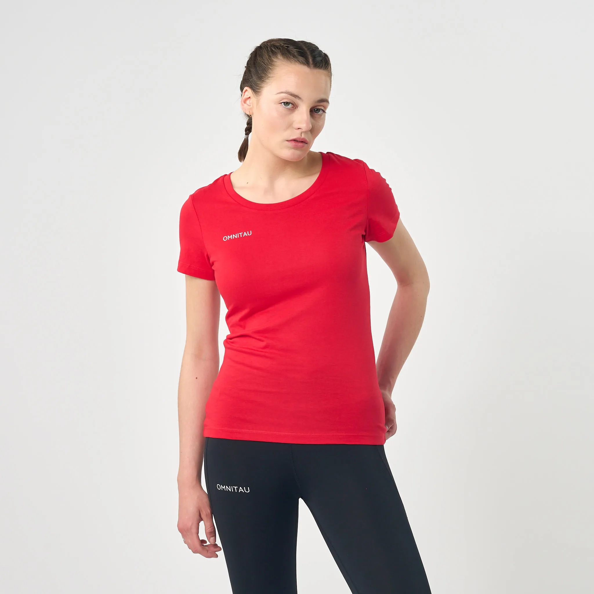 Omnitau Women's Team Sports Organic Cotton T-Shirt - Red