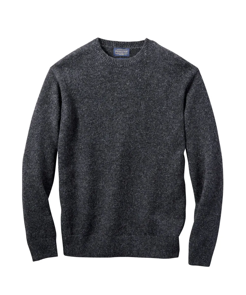 Pendleton Men’s Shetland Crew Neck Sweater - Black Heather