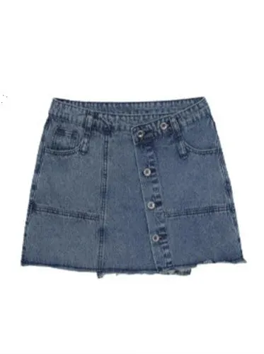 Retro Jacket Skirt Denim   Short American