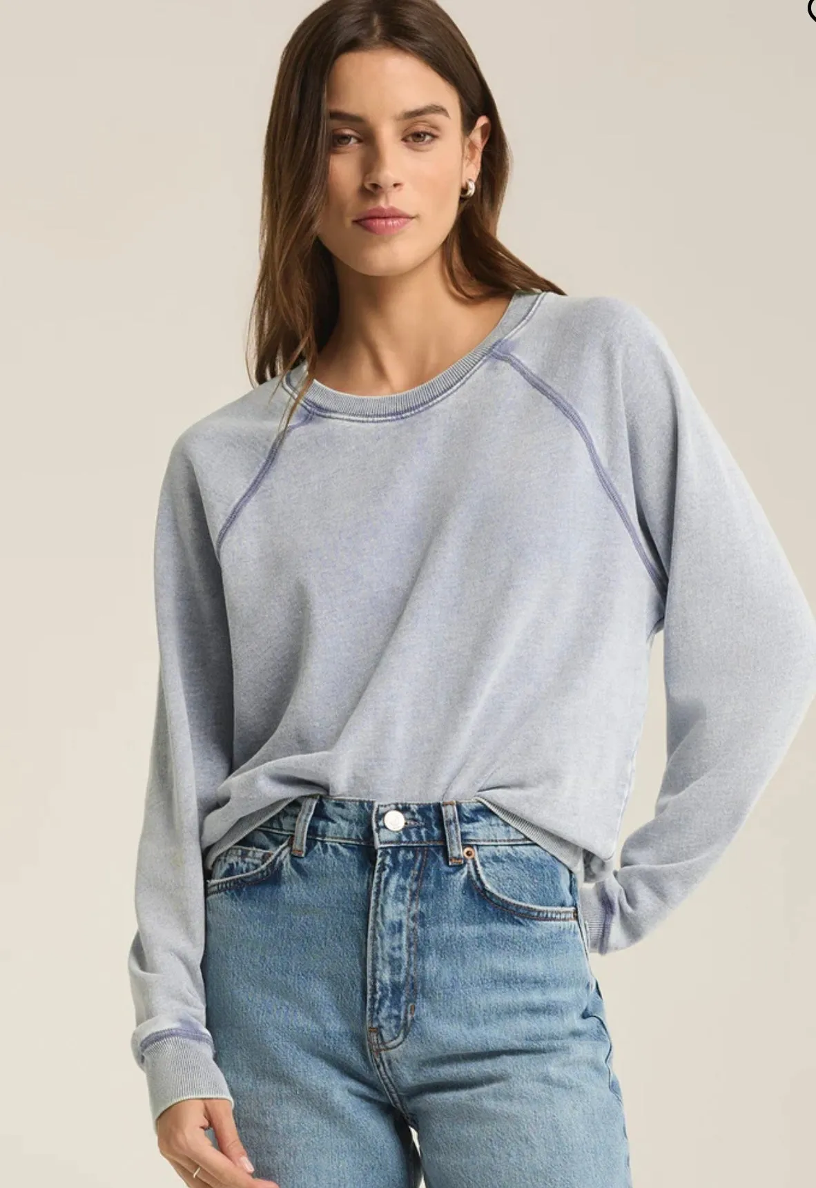 Saldana Knit Denim Top