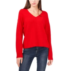 Sam & Jess V Neck Cozy Sweater Bright Cherry XL