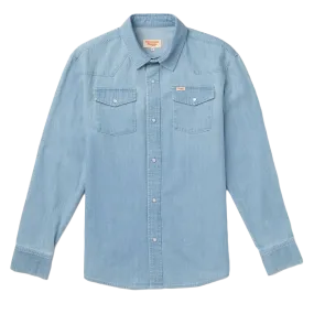 Seager - Reagan Pearl Snap - Light Wash Indigo