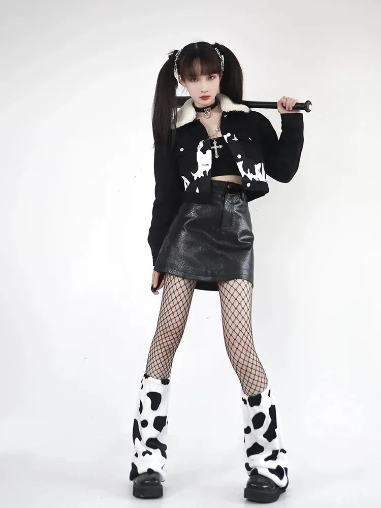 Short Cow Jacket Denim Mode