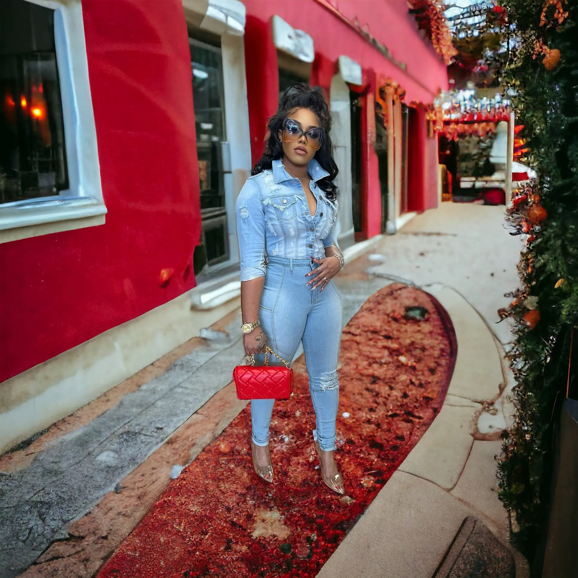 Skinny with My Cell Phone Pocket Jeans ( Light Wash)