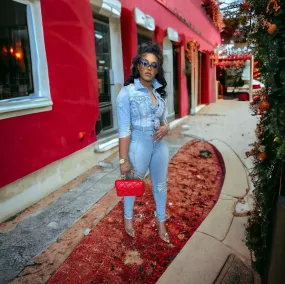 Skinny with My Cell Phone Pocket Jeans ( Light Wash)