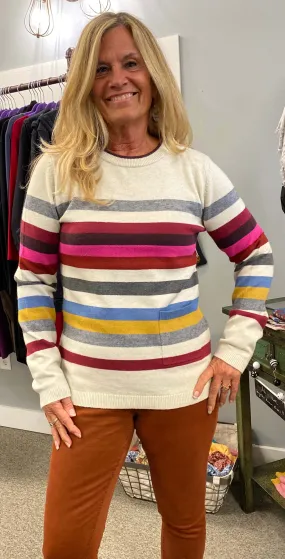 Striped Crew Neck Sweater