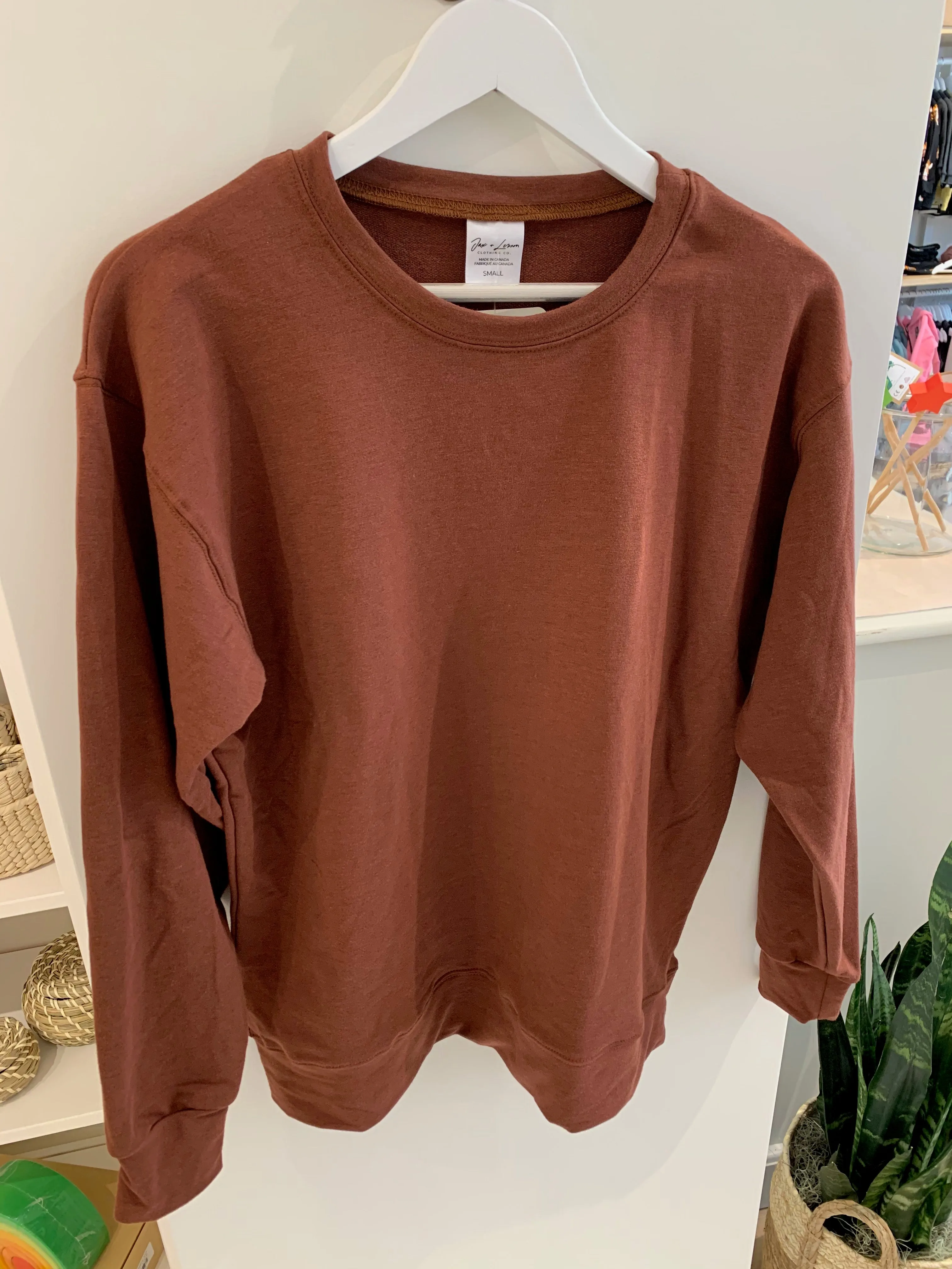 Terry Crew Neck Sweater