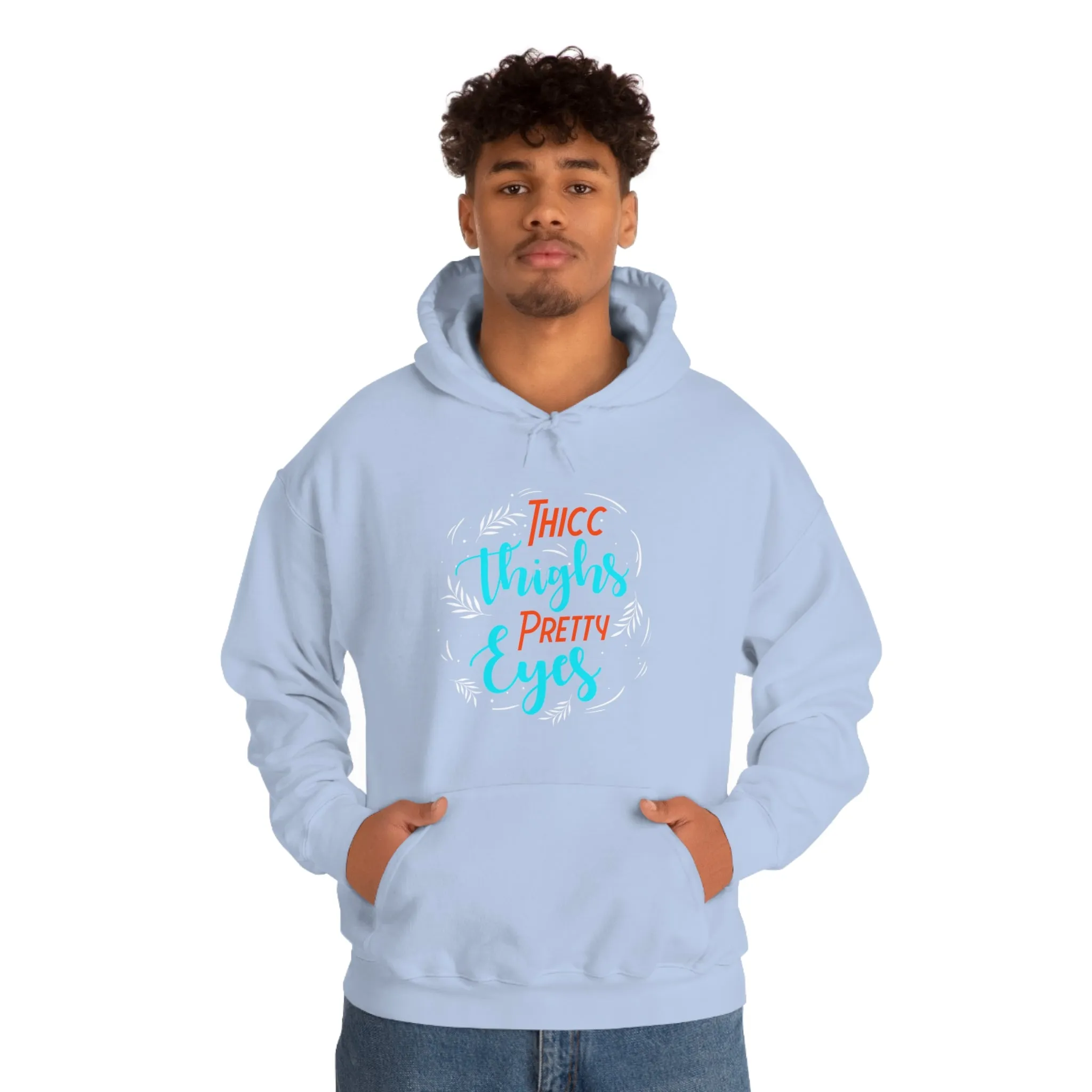 Thicc Thighs Pretty Eyes Unisex Heavy Blend™ Hooded Sweatshirt