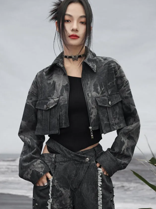 Tie-dye Jacket Mode Denim
