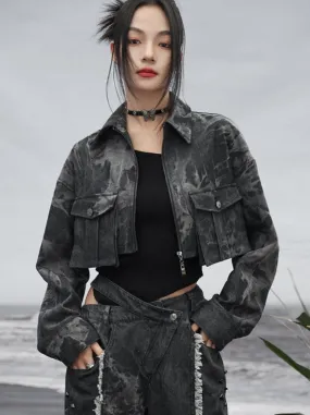 Tie-dye Jacket Mode Denim