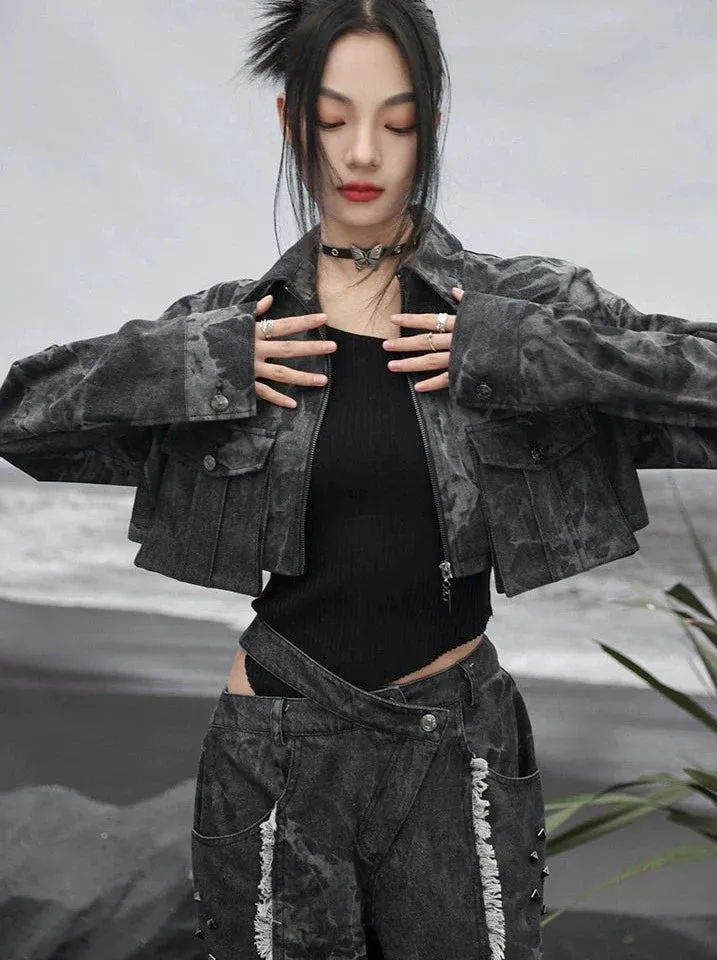 Tie-dye Jacket Mode Denim