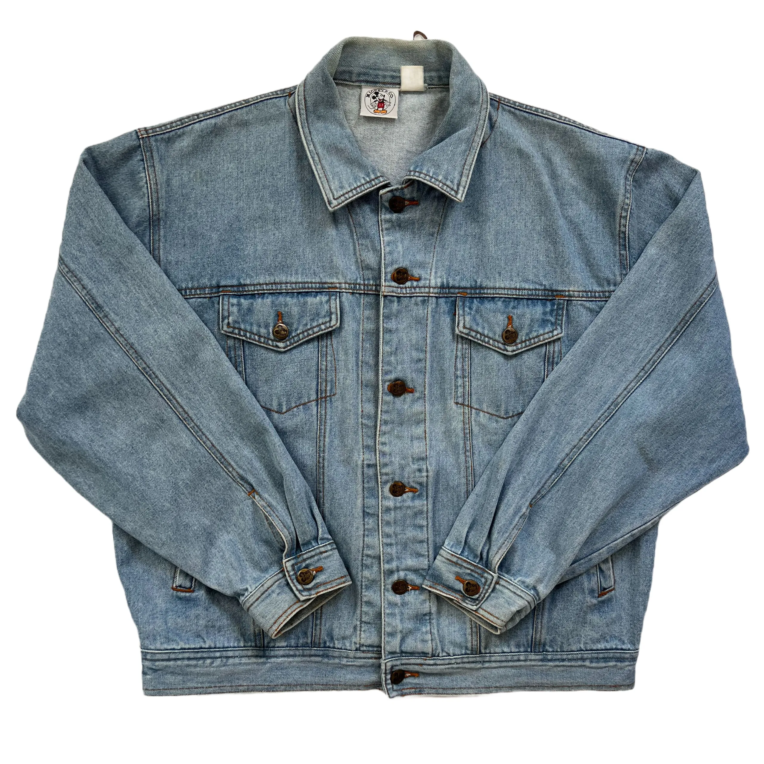 Vintage 90s Disney Denim Jacket.  Mickey & CO on back
