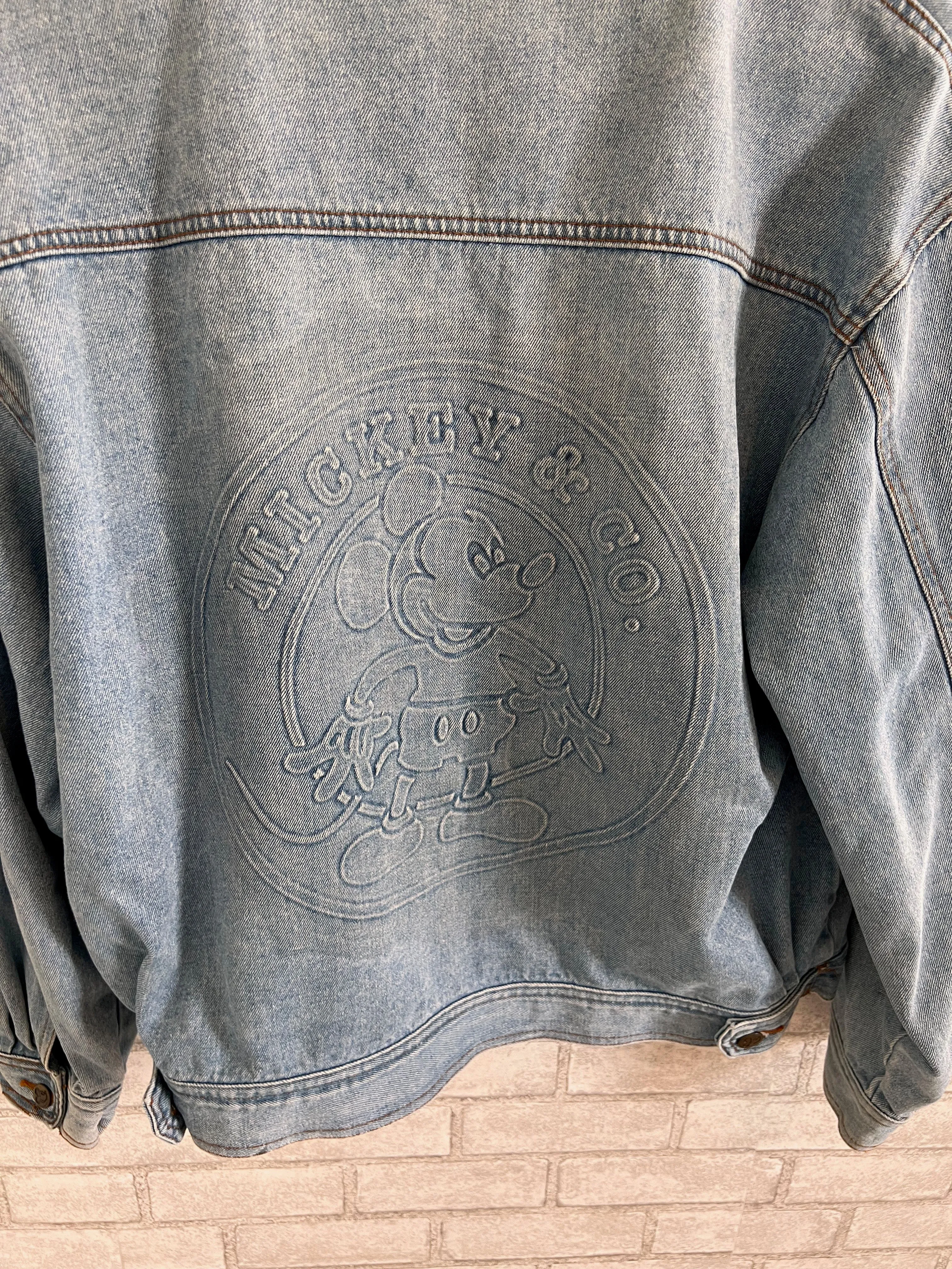 Vintage 90s Disney Denim Jacket.  Mickey & CO on back
