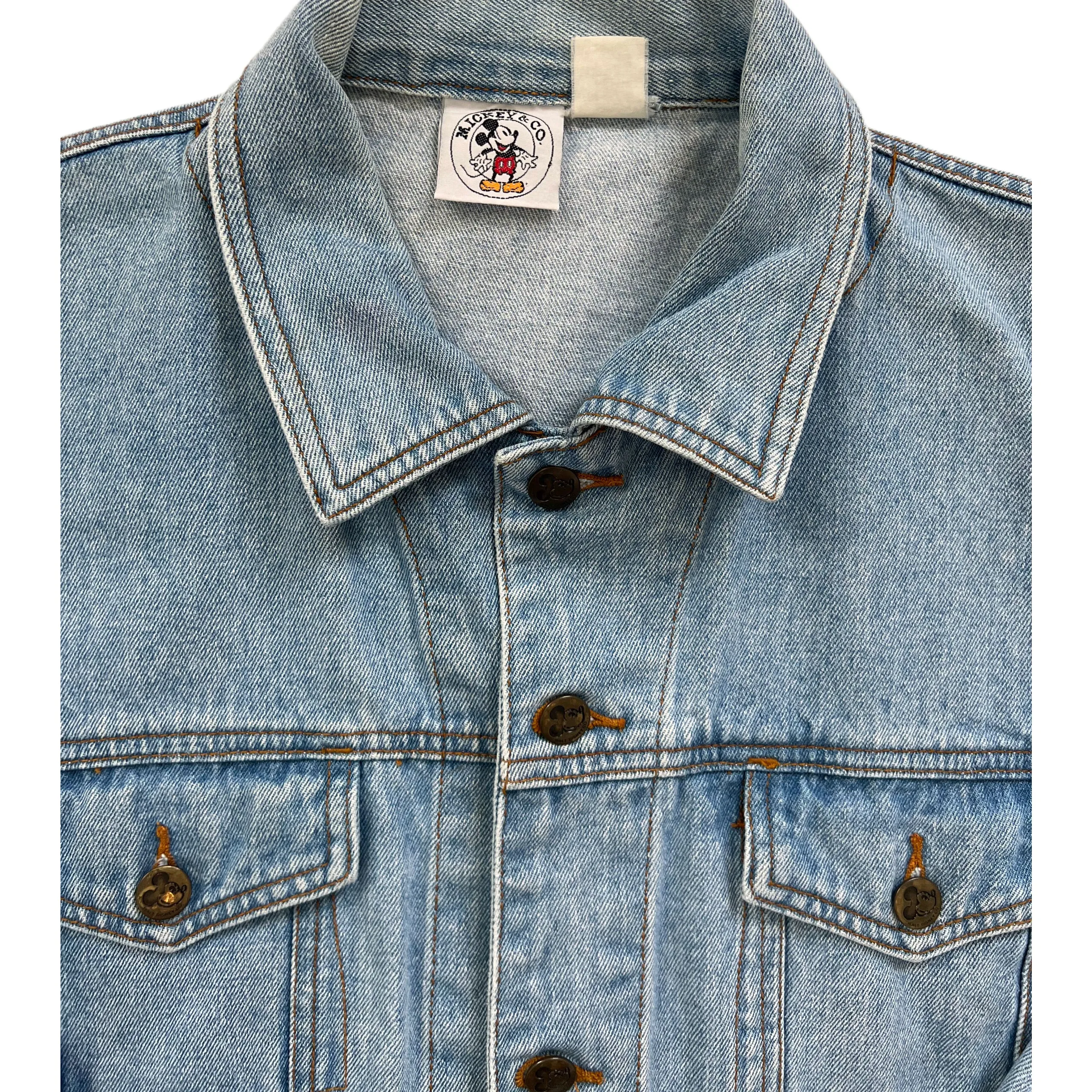 Vintage 90s Disney Denim Jacket.  Mickey & CO on back