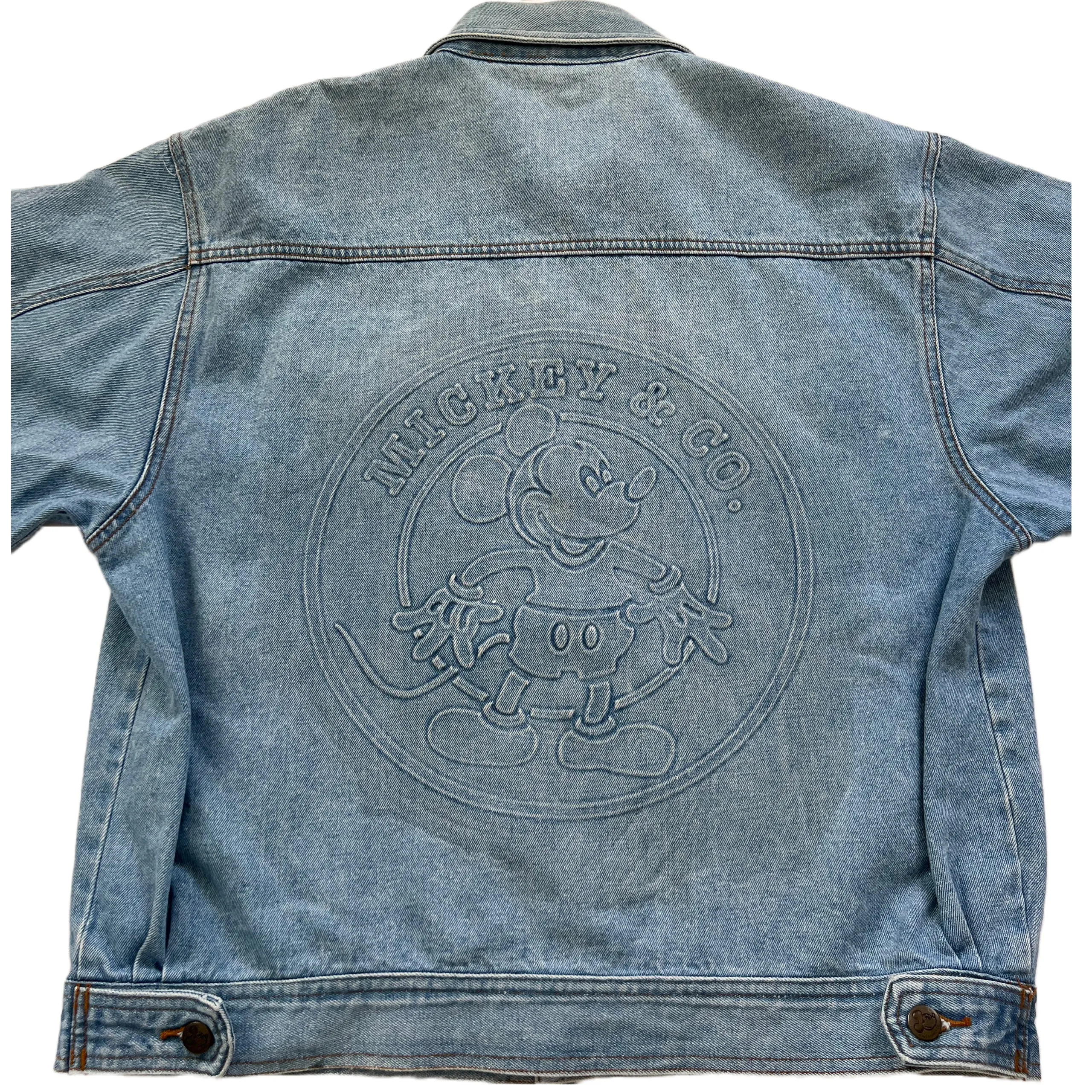 Vintage 90s Disney Denim Jacket.  Mickey & CO on back